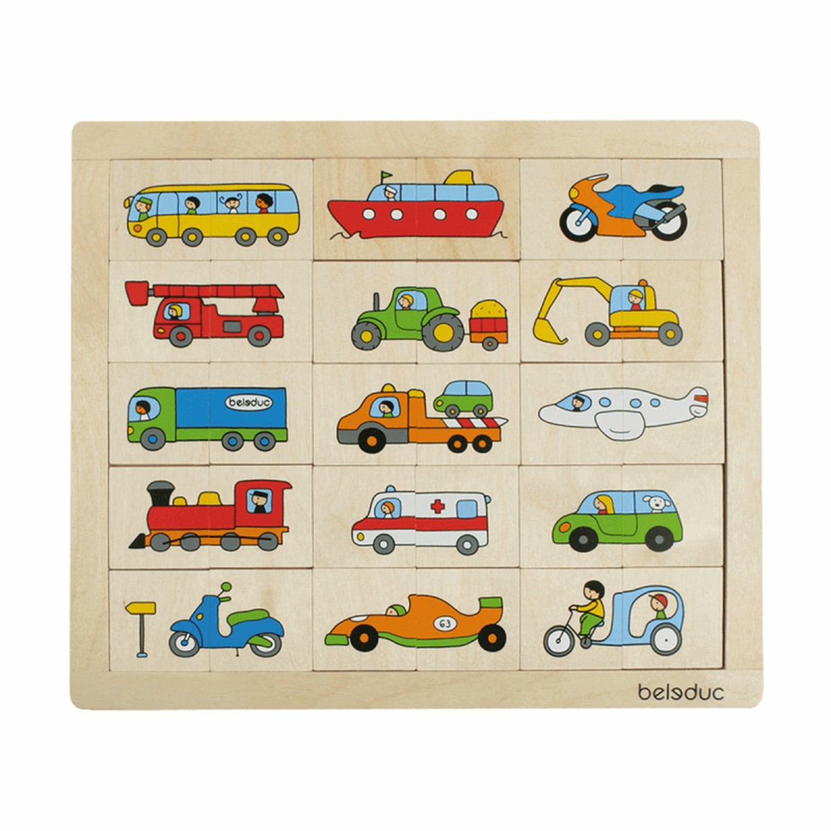 Beleduc Match & Sort Puzzle - Vehicles