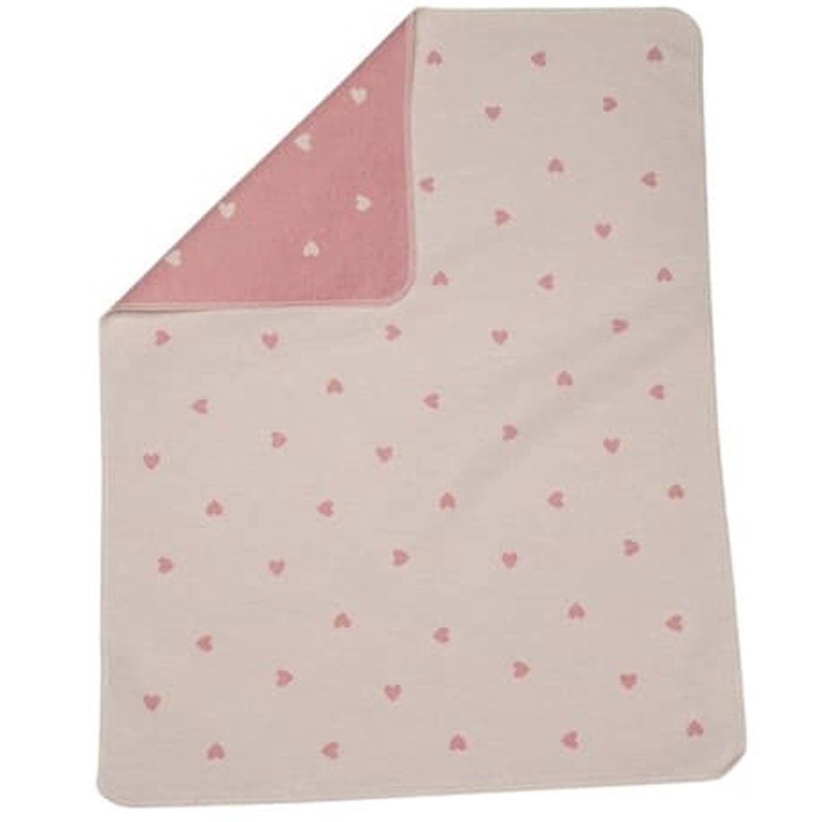 David Fussenegger Rose Hearts All Over Juwel Bassinet Blanket