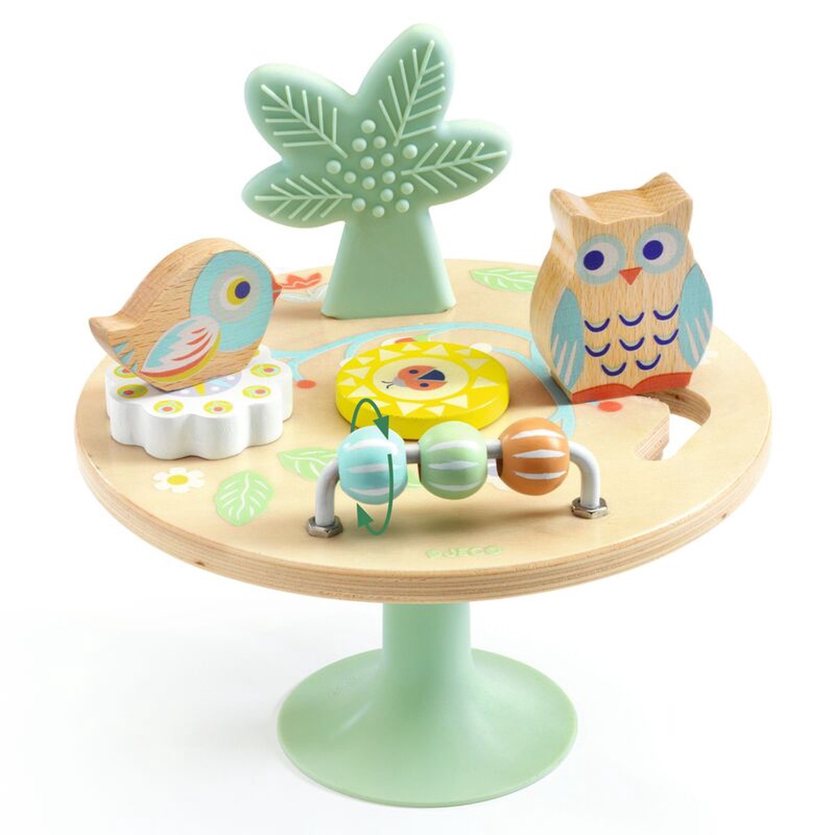 Djeco Multi Wooden Rotating Activity Toy for Babies and Toddlers