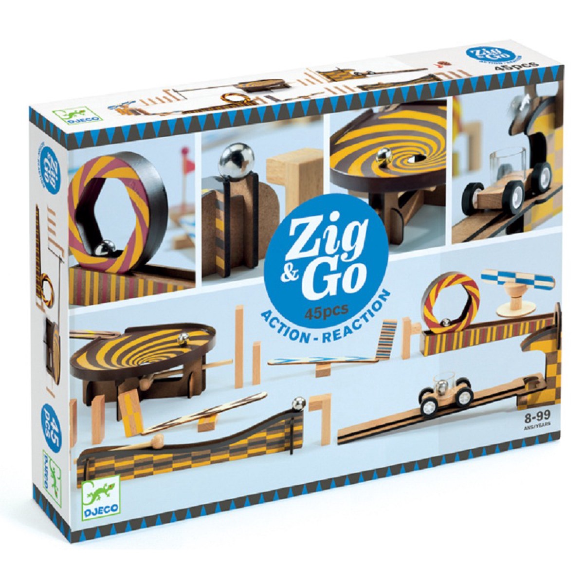 Djeco Zig & Go 45pc Ball Run Domino Set