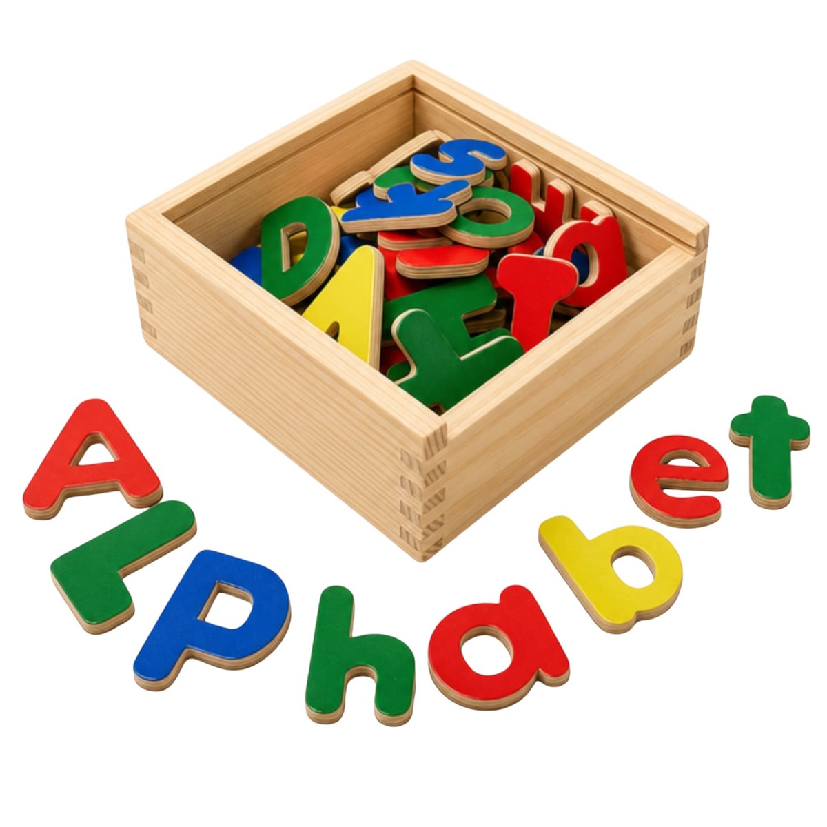 Fun Factory Wooden Magnetic Alphabet ABC Letters