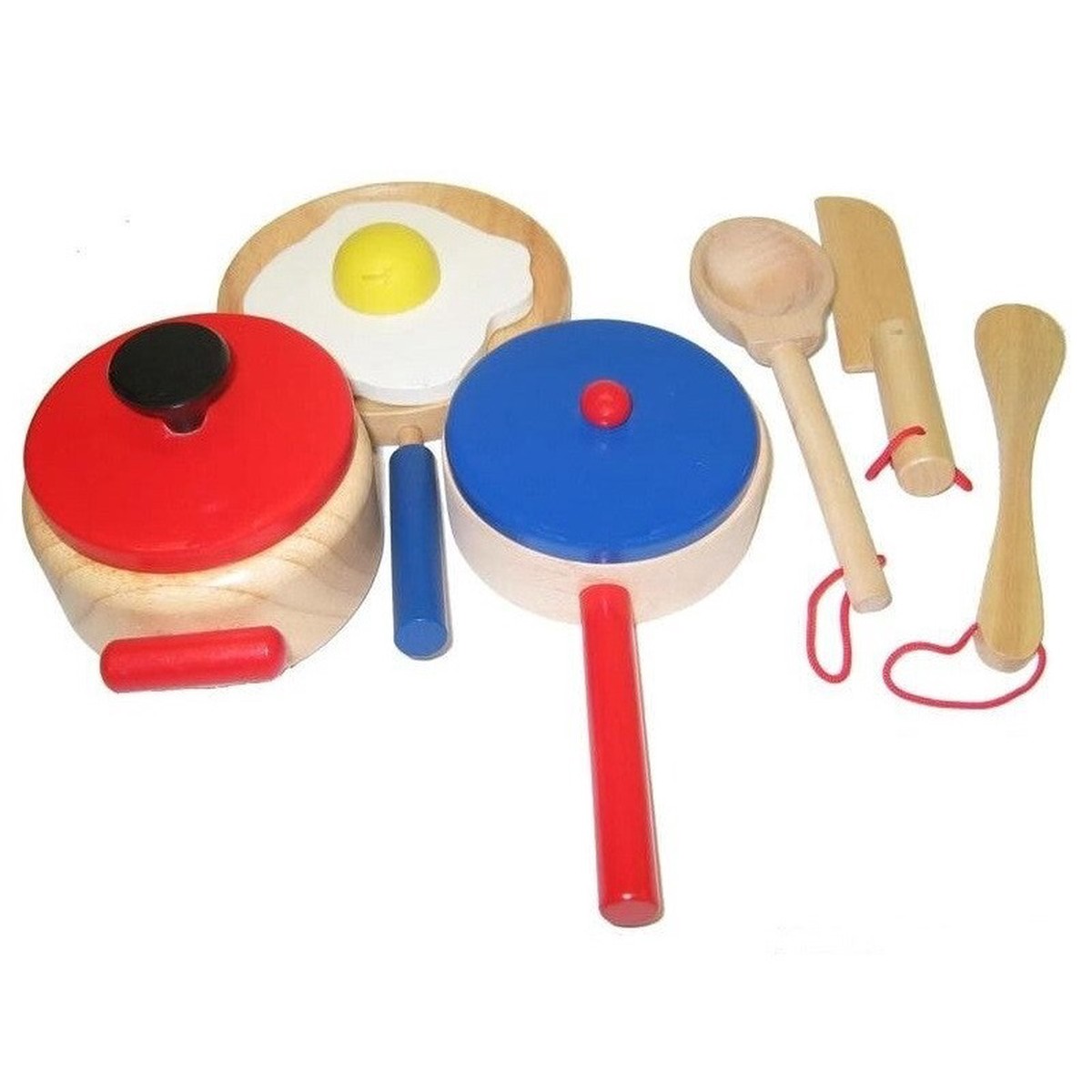 Fun Factory Wooden Toy Pots & Pans Set