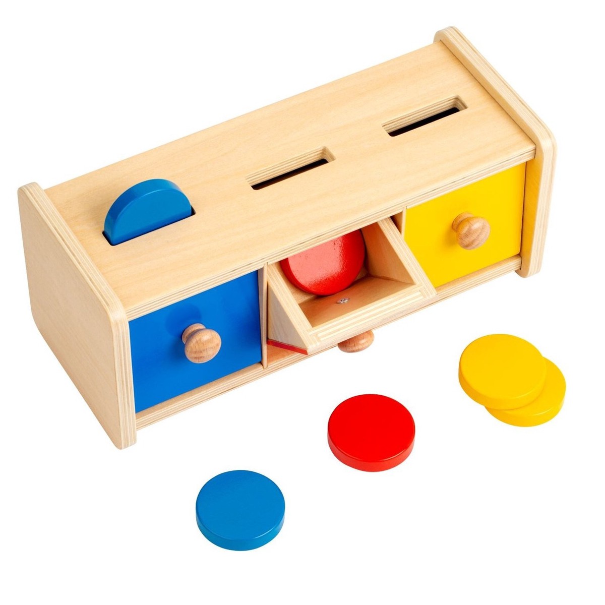 Montessori Slotting Coin Box with Bins