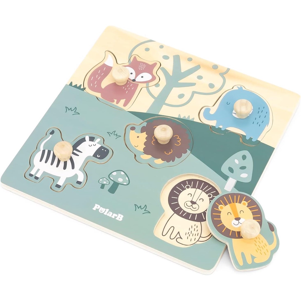 PolarB Big Knob Puzzle - Animals