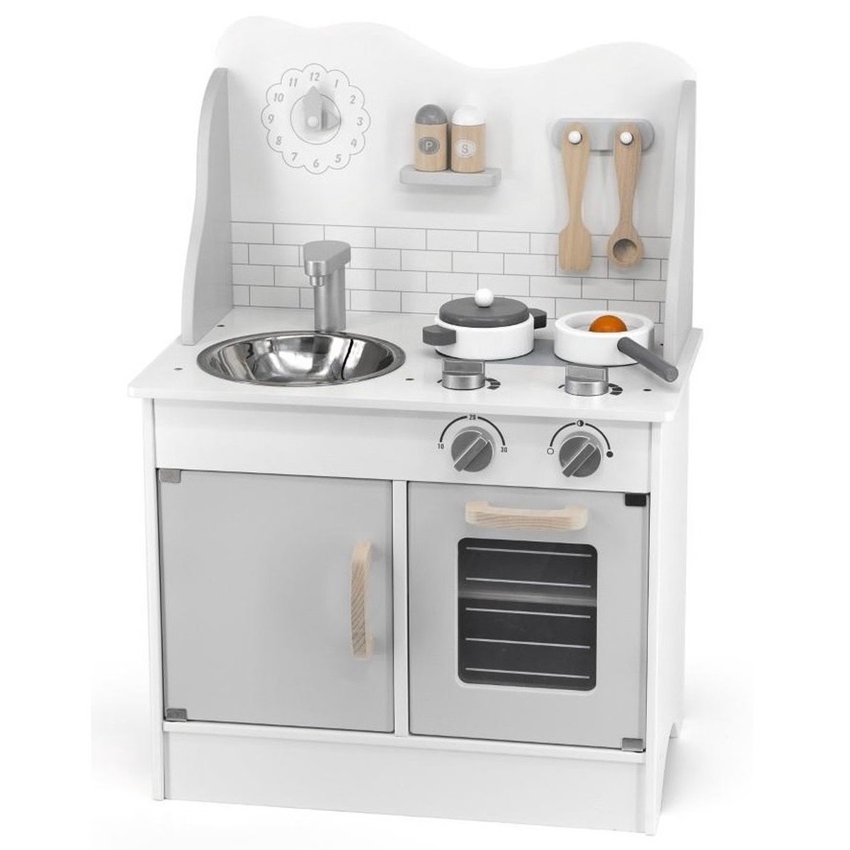 PolarB Grey Play Kitchen with Accessories