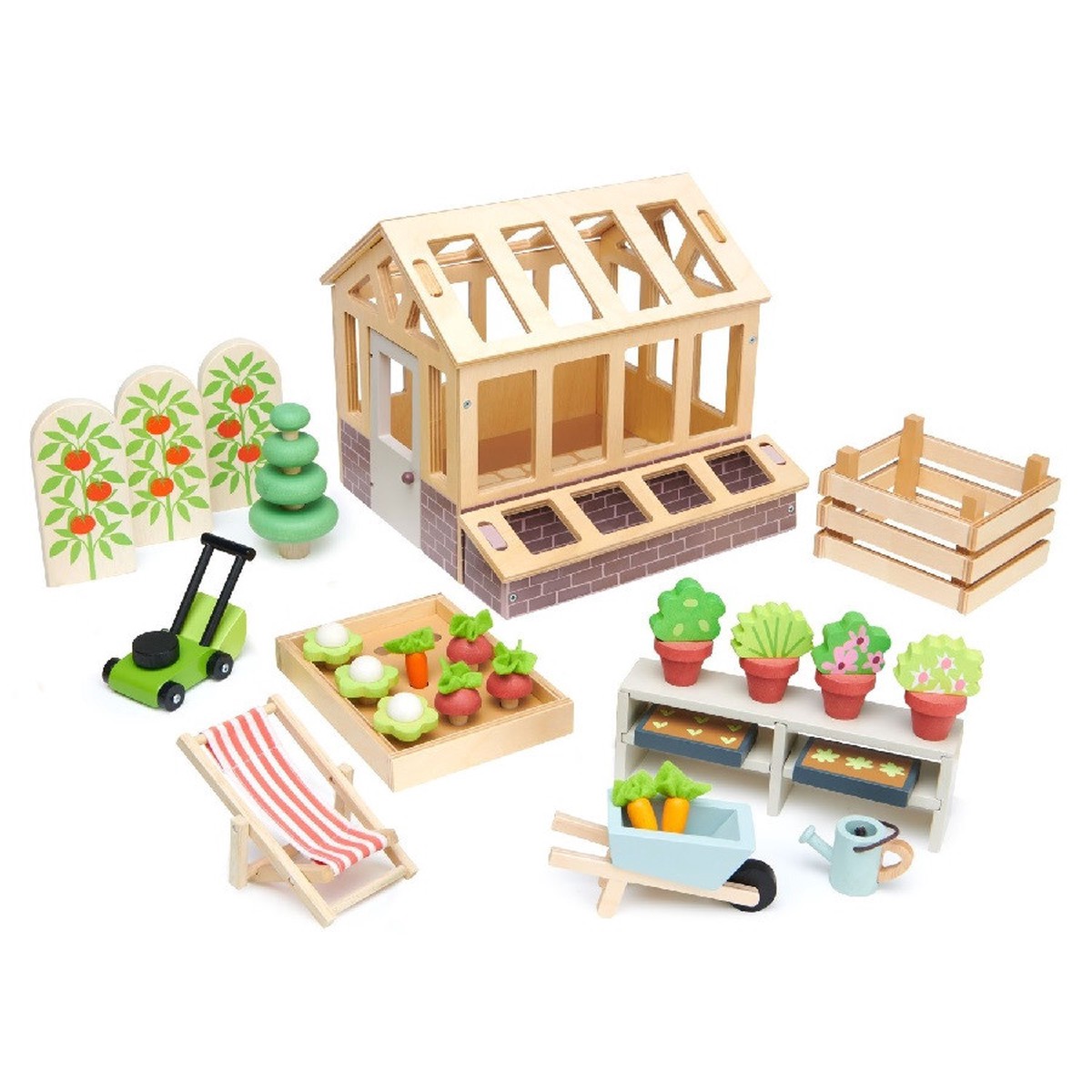Tenderleaf Toy Greenhouse with Garden Set