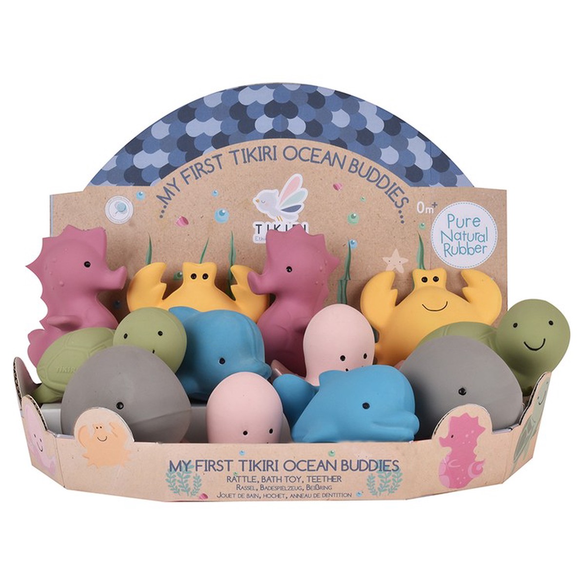 Tikiri Ocean Buddies Rubber Teething Toys - Set of 12