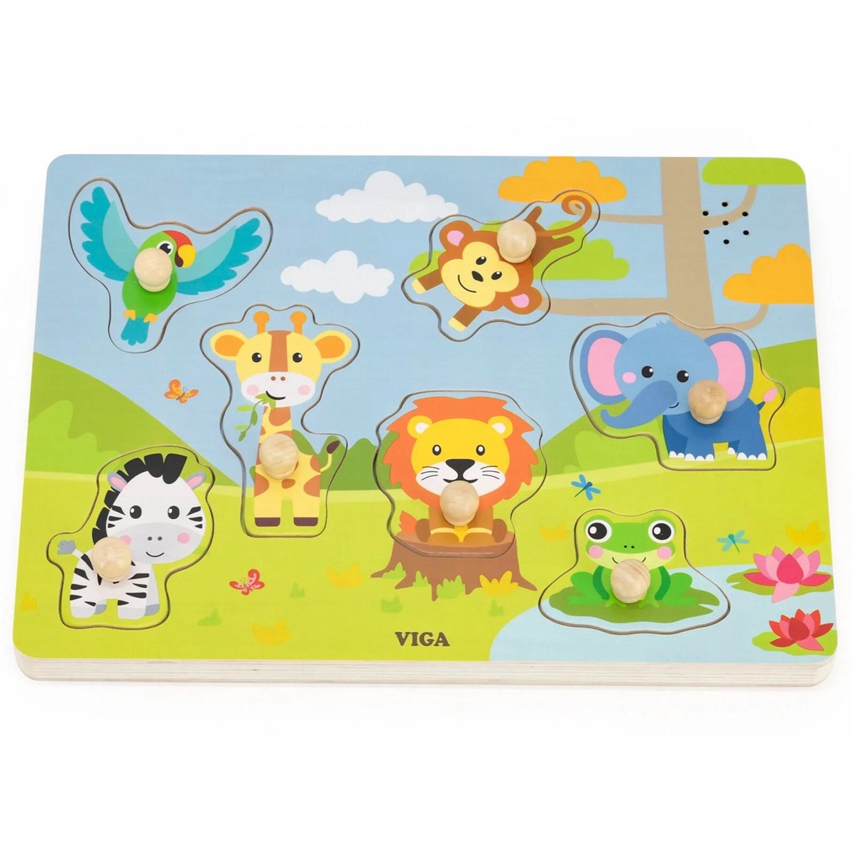 Viga Jungle Animals Sound Puzzle