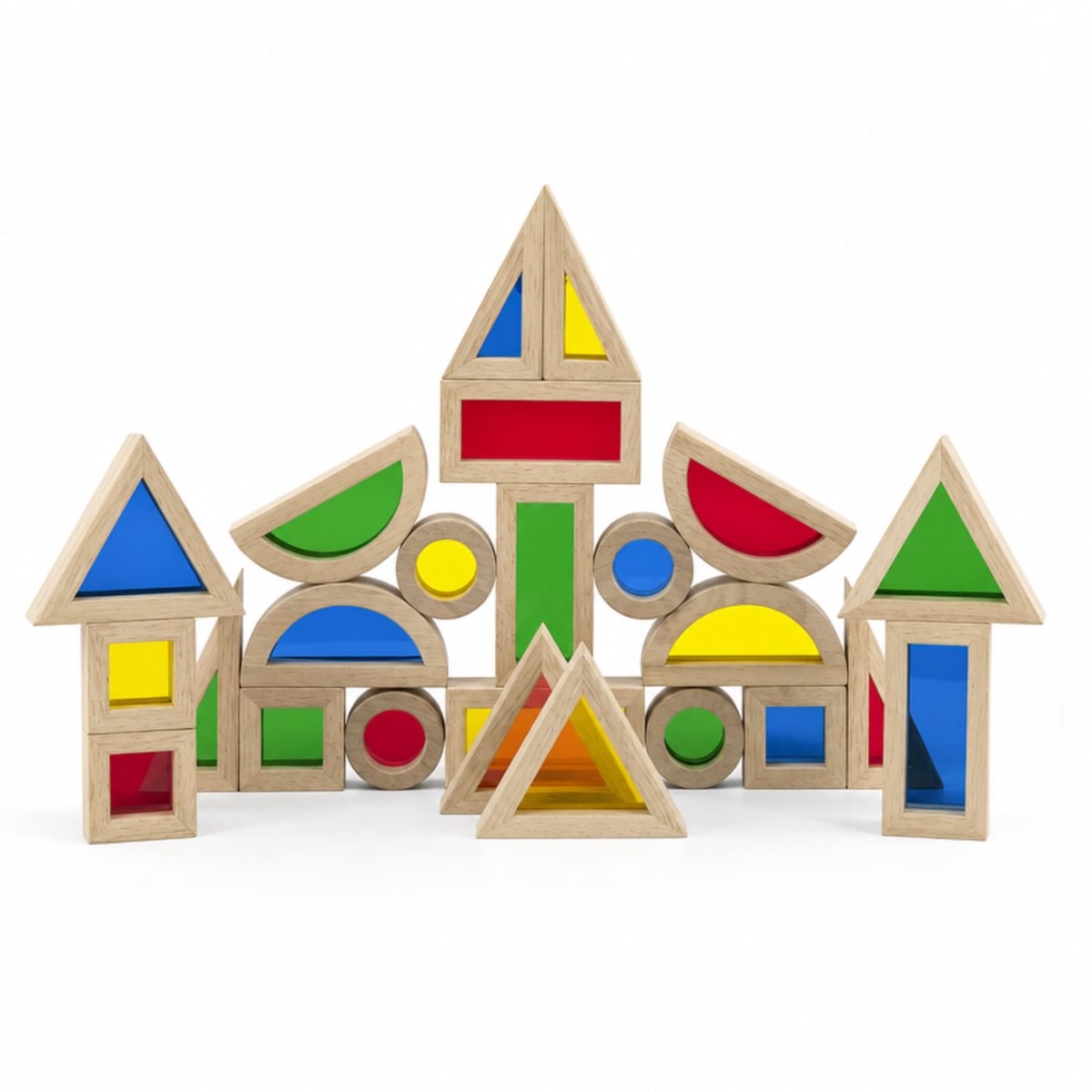 Viga Light & Colour Rainbow Blocks 24pcs Set