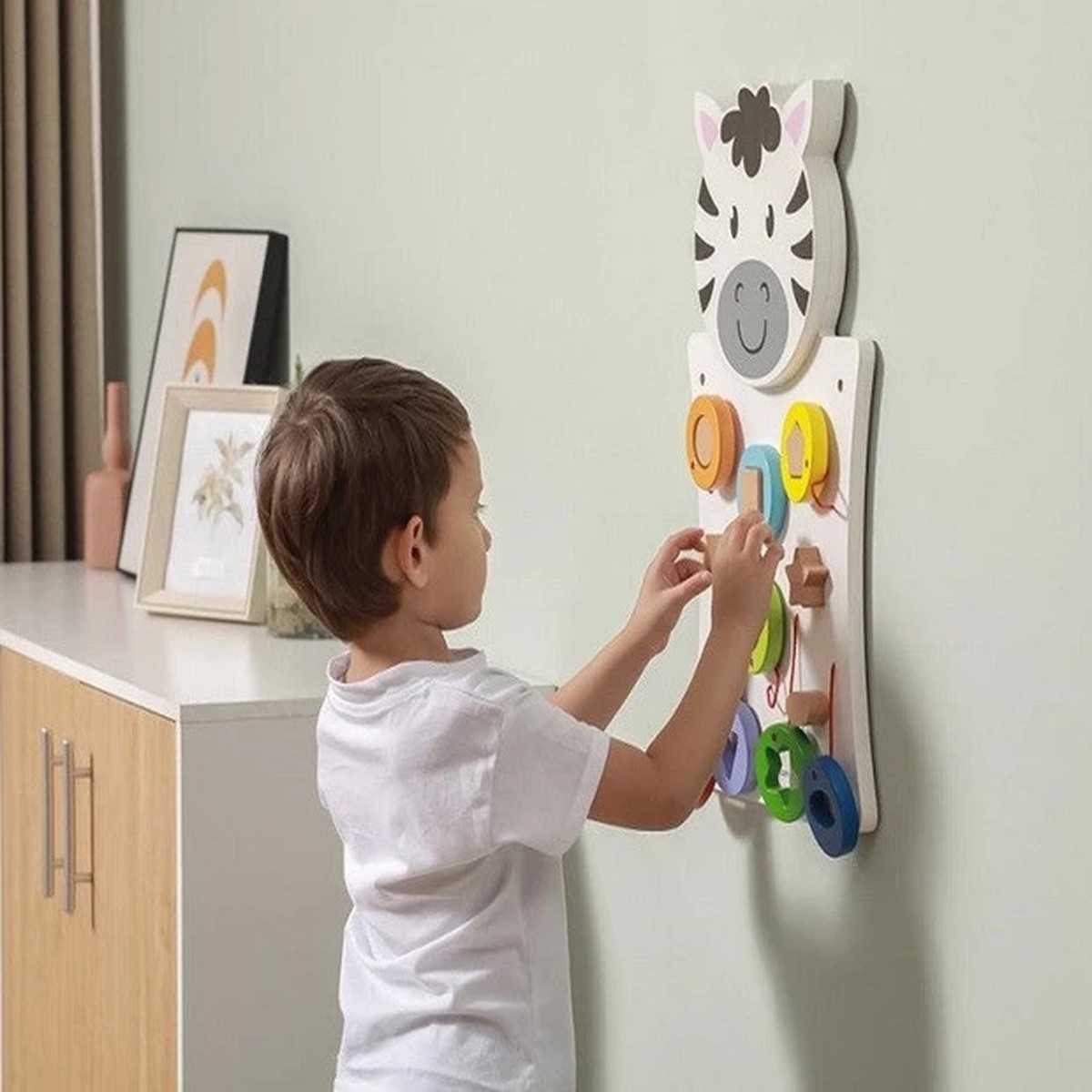 Viga Wall Game Zebra - Matching Shapes