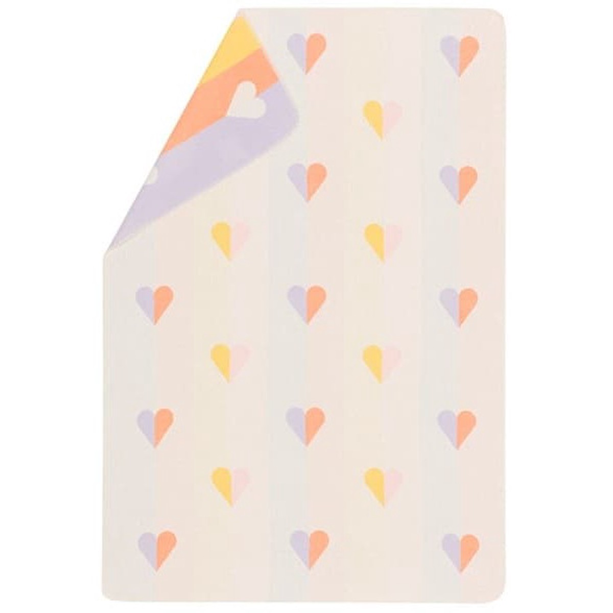 David Fussenegger Off White Hearts Allover Juwel Cot Blanket