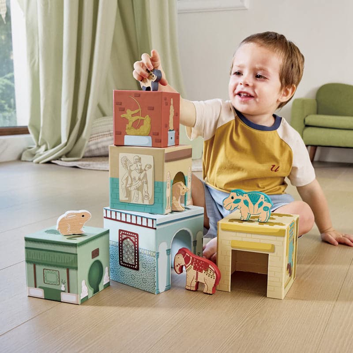 Hape Museum Stacking & Nesting Blocks 10Pcs