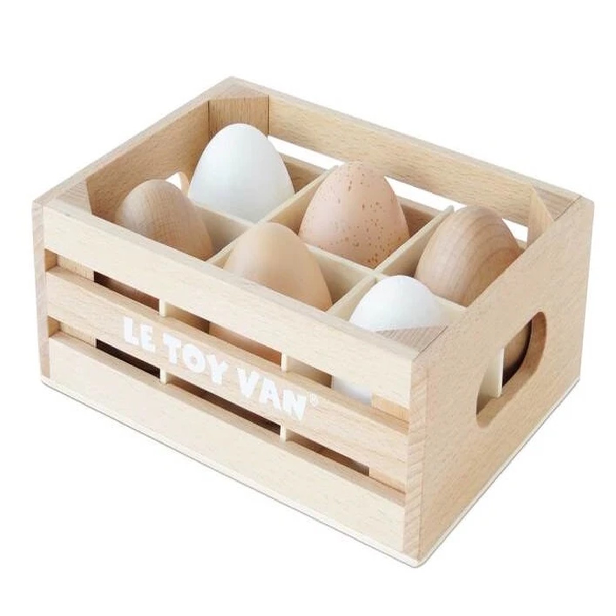 Le Toy Van Farm Eggs Wooden Market Crate