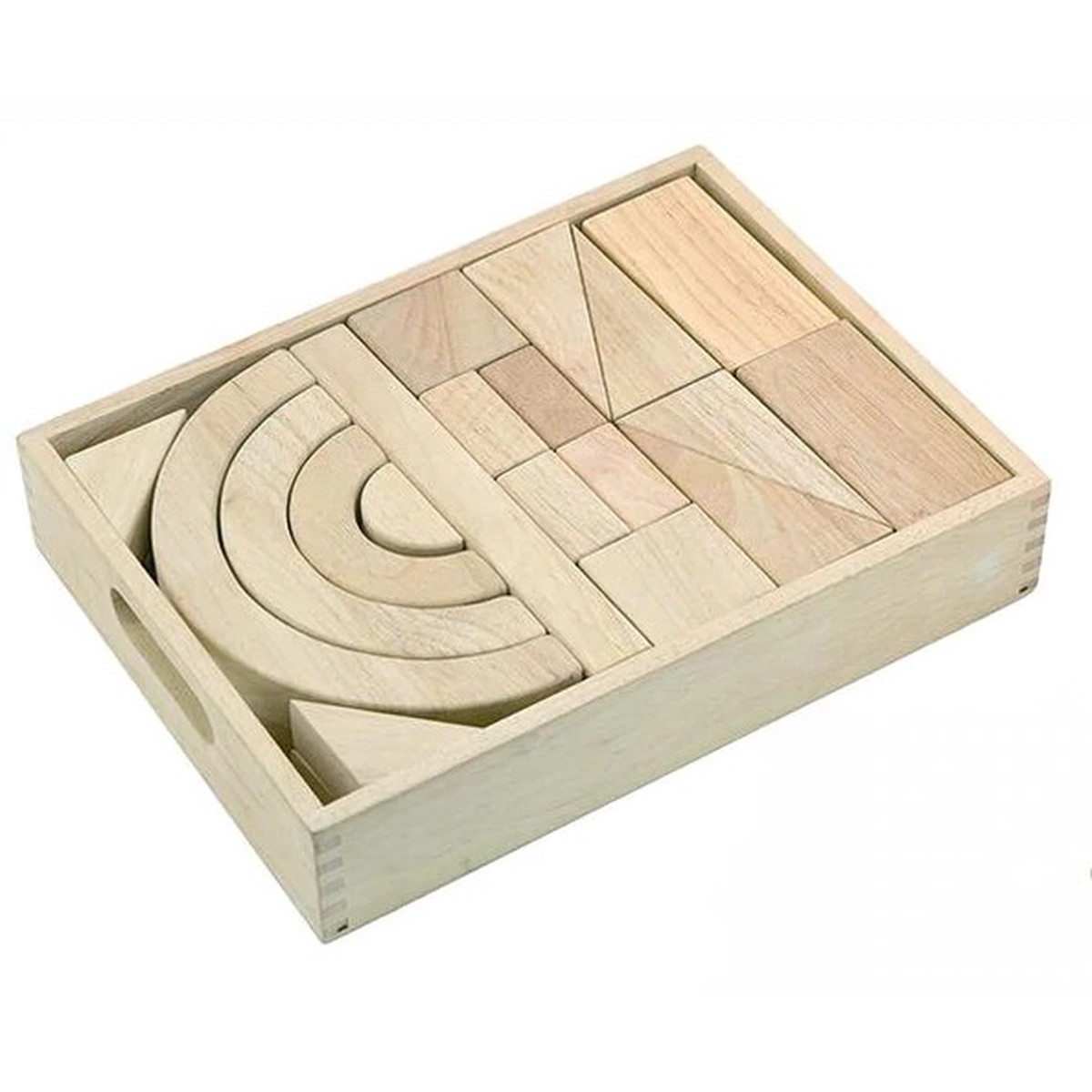 Viga Natural Wooden Blocks in Tray – 42pc