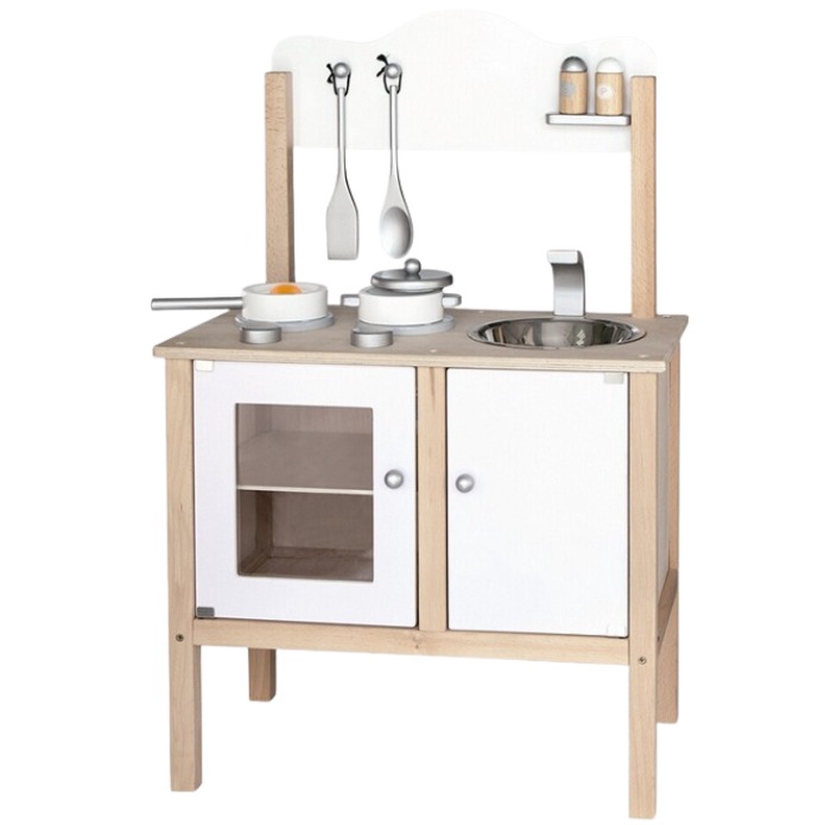Viga Noble Wooden Toy Kitchen with Accessories