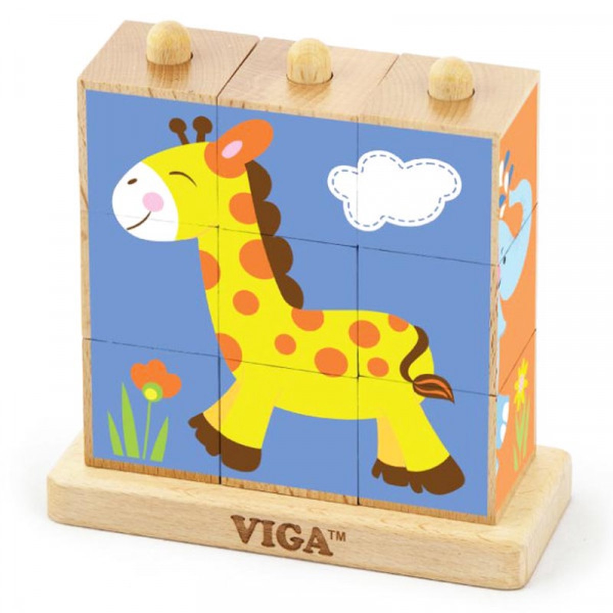 Viga Stacking Block Puzzle Wild Animals