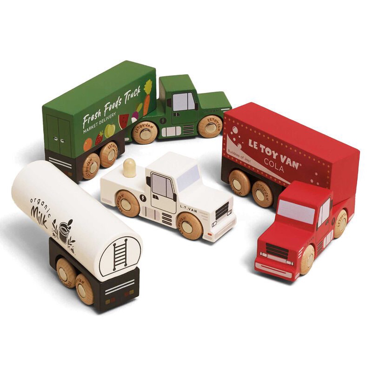 Le Toy Van Wooden Food Delivery Truck Set
