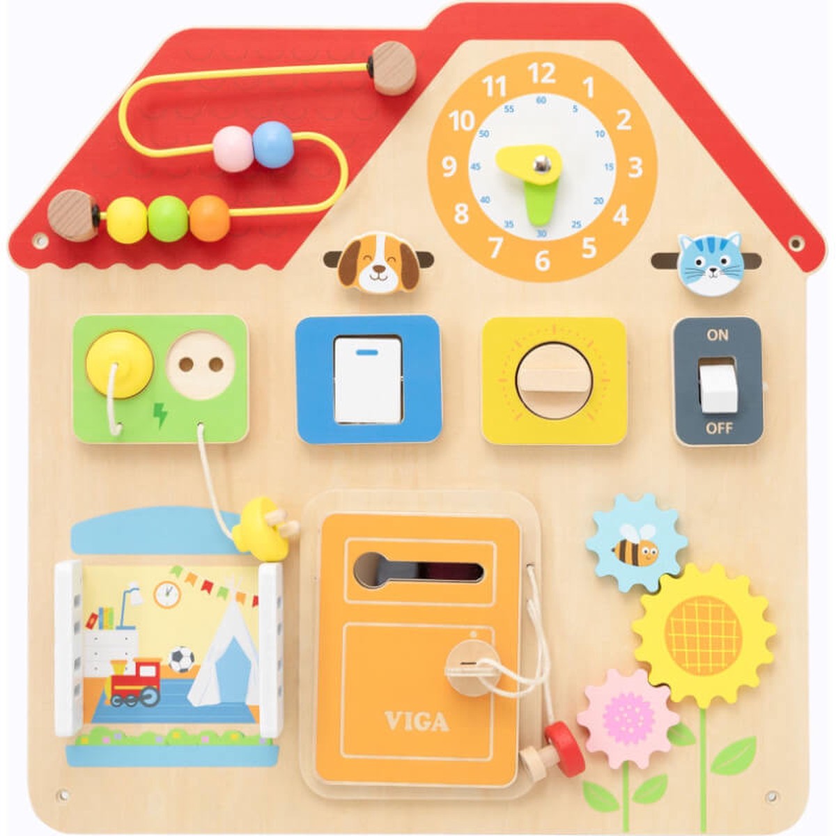 Montessori House Busy Board Wall Panel