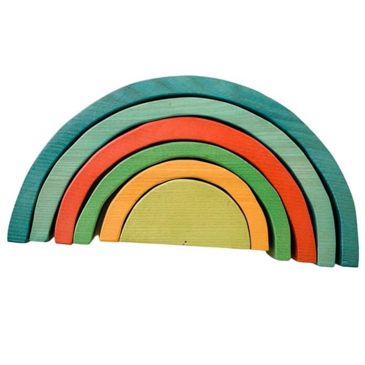 Qtoys Large Coloured Rainbow Blocks 6 Pcs