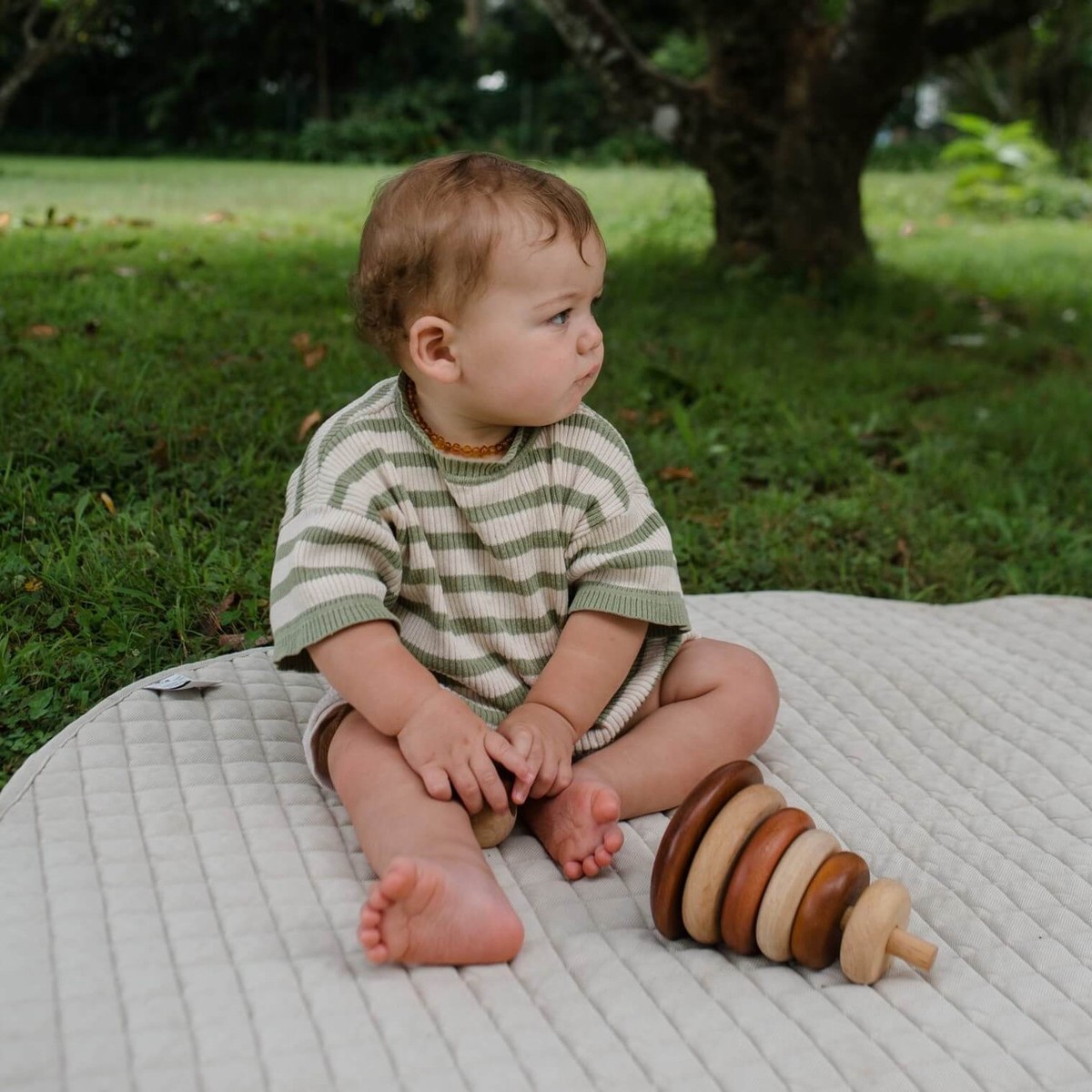 Qtoys Natural Bouncing Stacking Rings