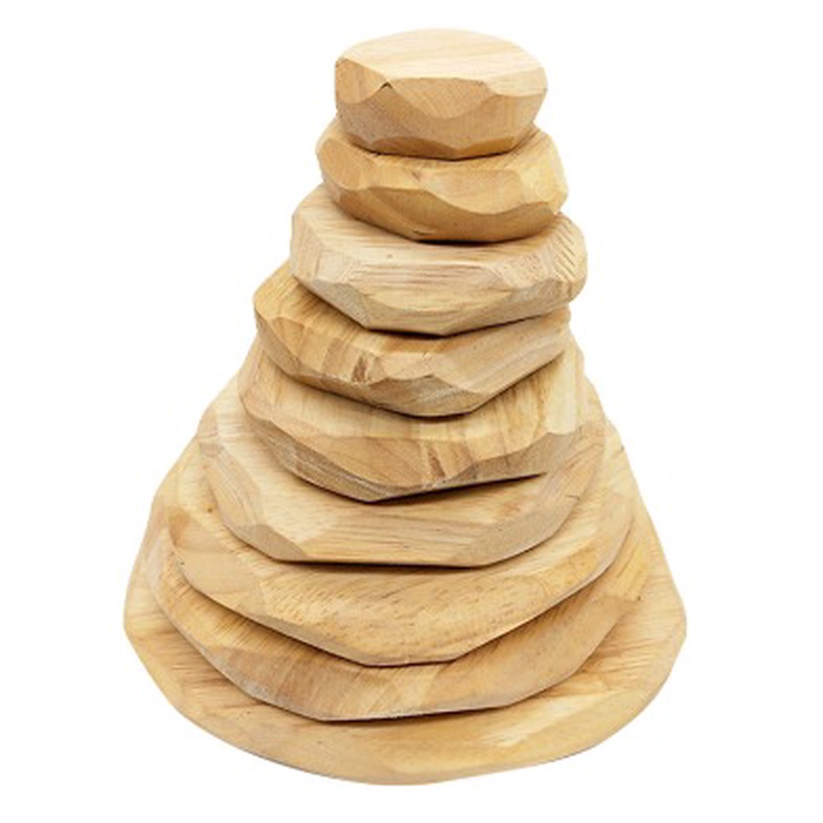 Qtoys Natural Wooden Stacking Stones