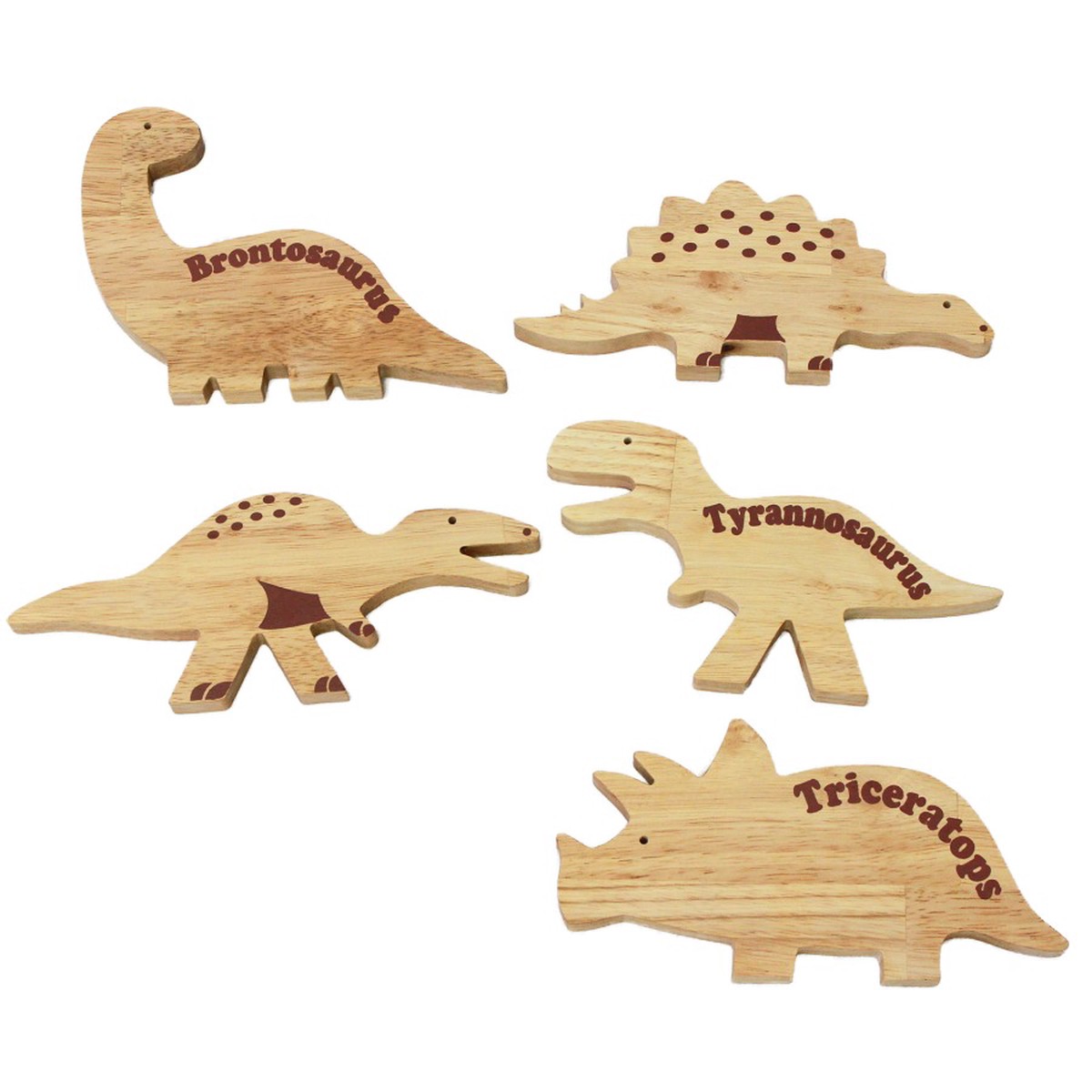 Qtoys Wooden Dinosaurs – Set of 5
