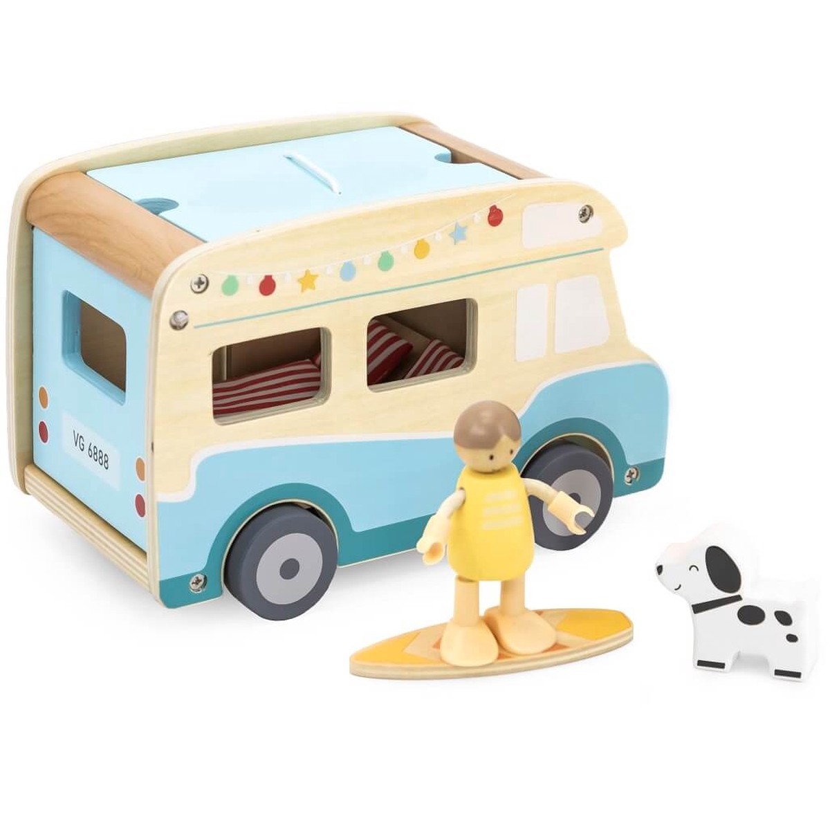 Viga Wooden Camper Van Toy Playset
