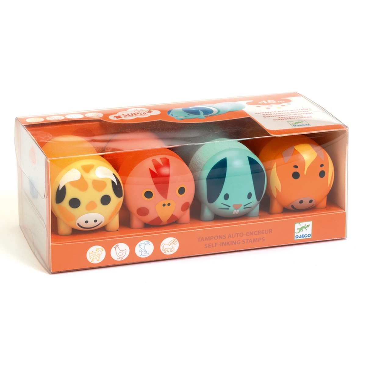 Djeco Animal Stamps for Little Ones – Safari, Garden & Farm