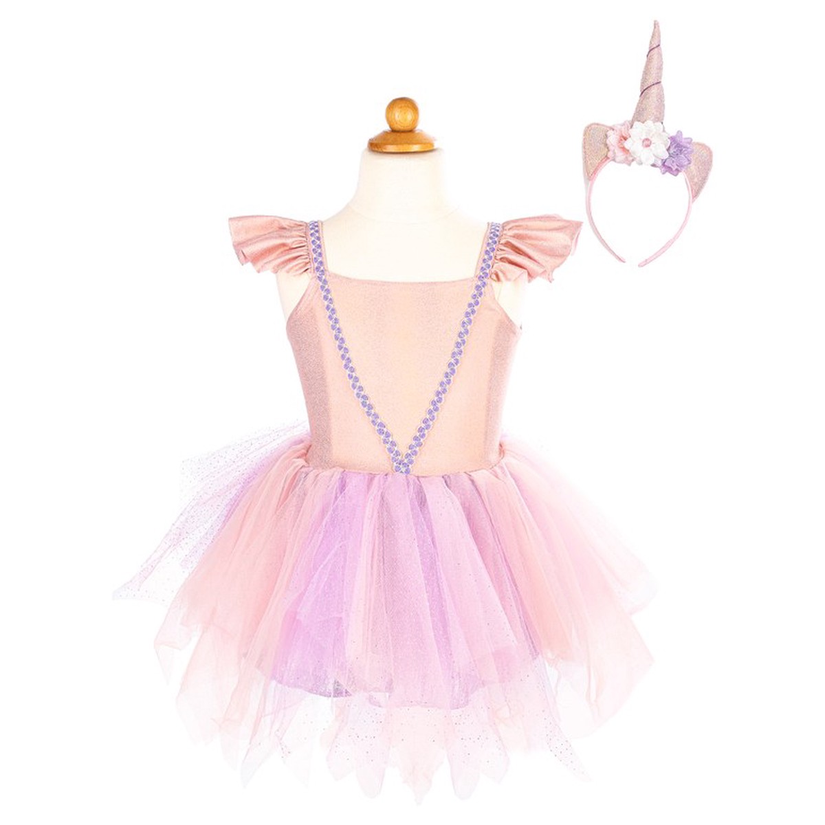 Great Pretenders Pink Shimmer Unicorn Dress & Headband