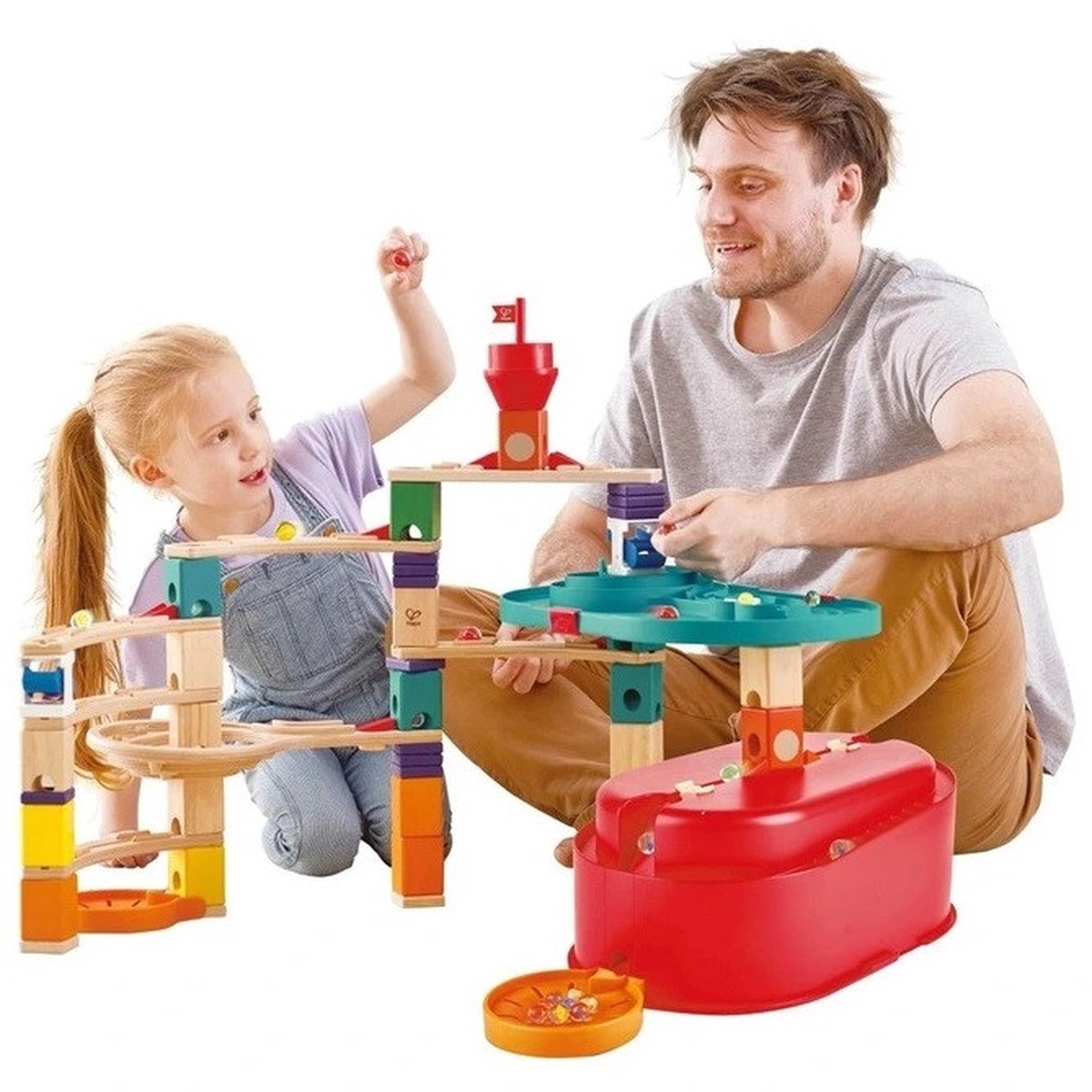 Hape Quadrilla Stack Track Bucket Set