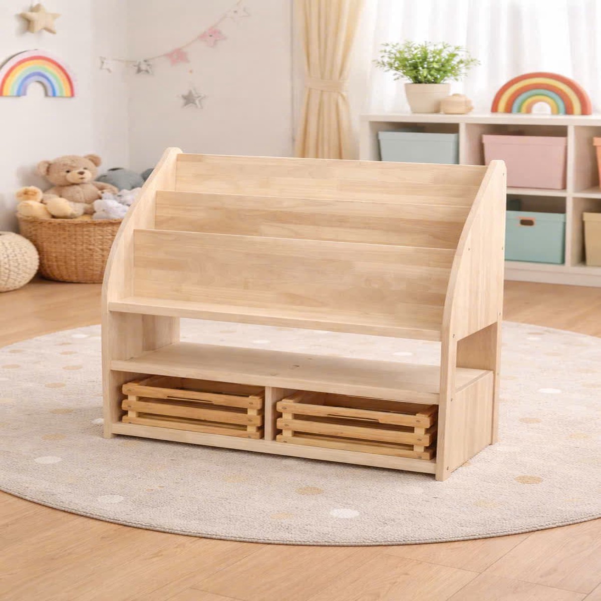 Qtoys Montessori Book Shelf & Organiser