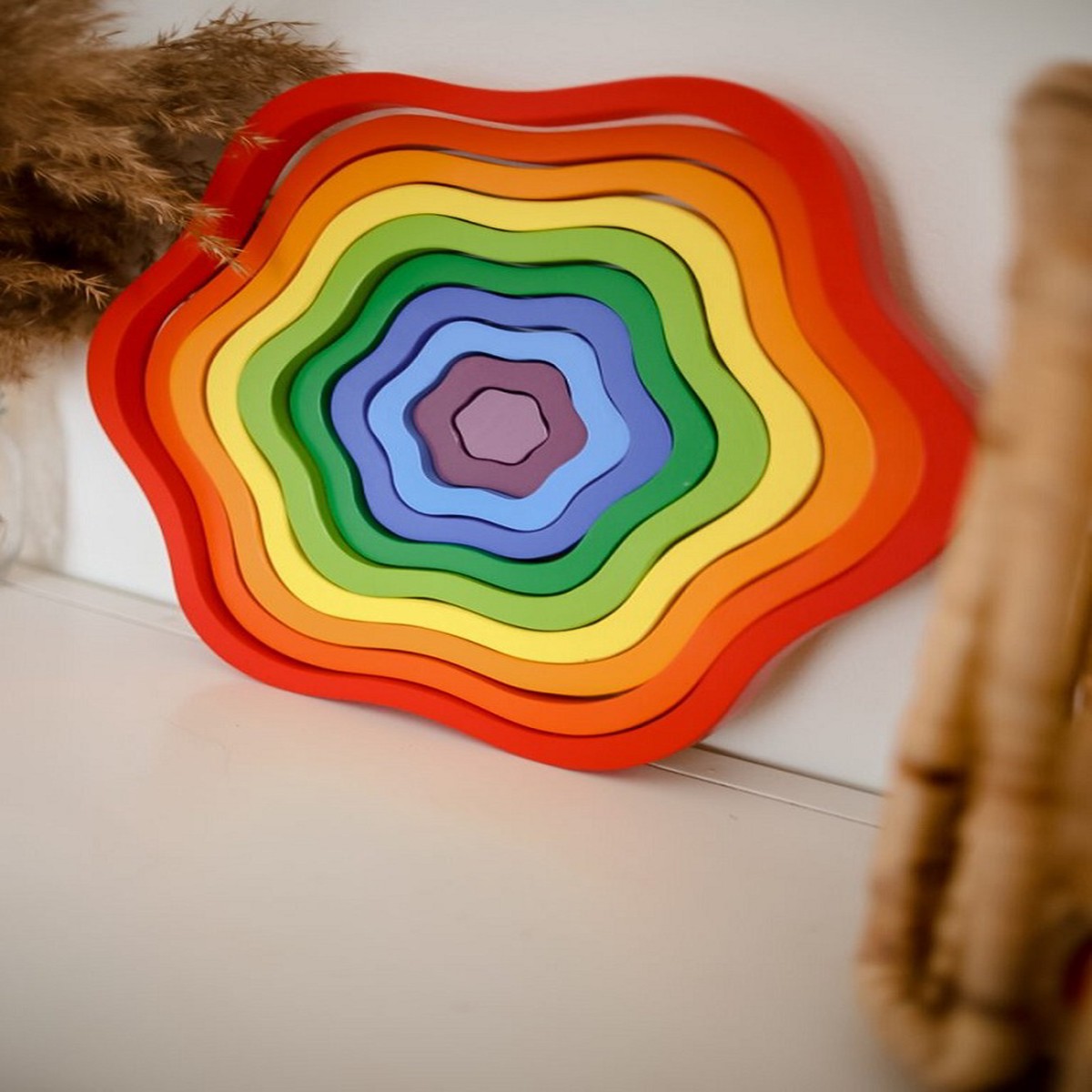 Qtoys Rainbow Flowers Stacking & Nesting Toy
