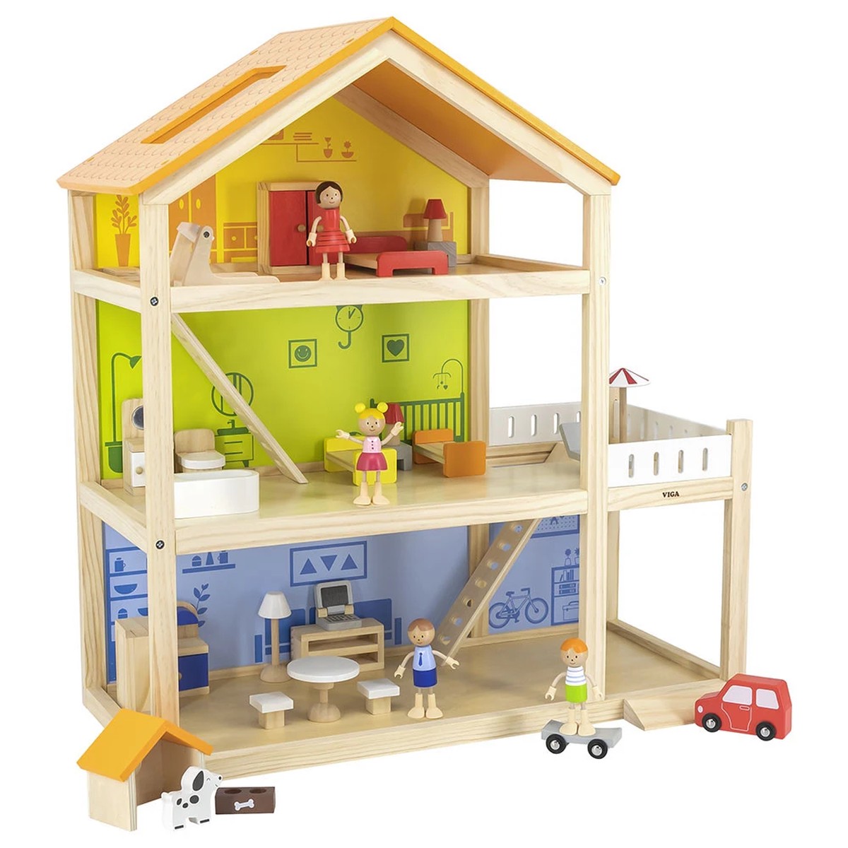 Viga 3 Storey Wooden Doll House