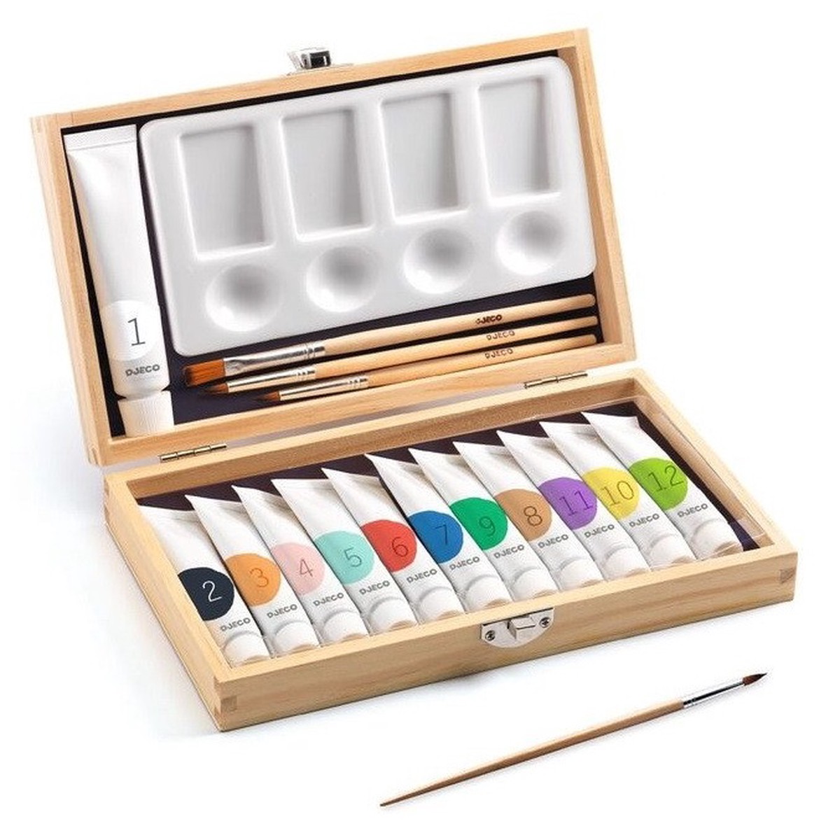 Djeco Artist’s Box with 12 Gouaches Tubes