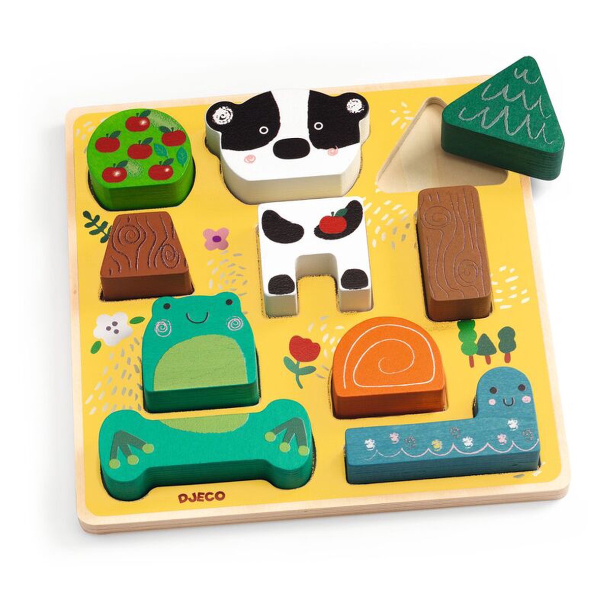 Djeco Happy Puzz & Match Wooden Puzzle