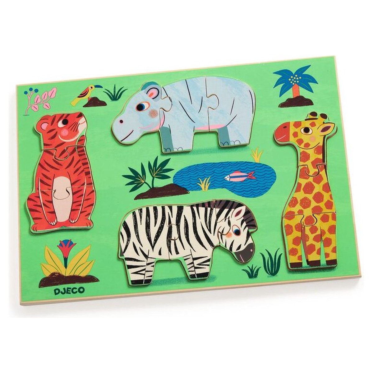 Djeco Wooden African Animal Puzzle