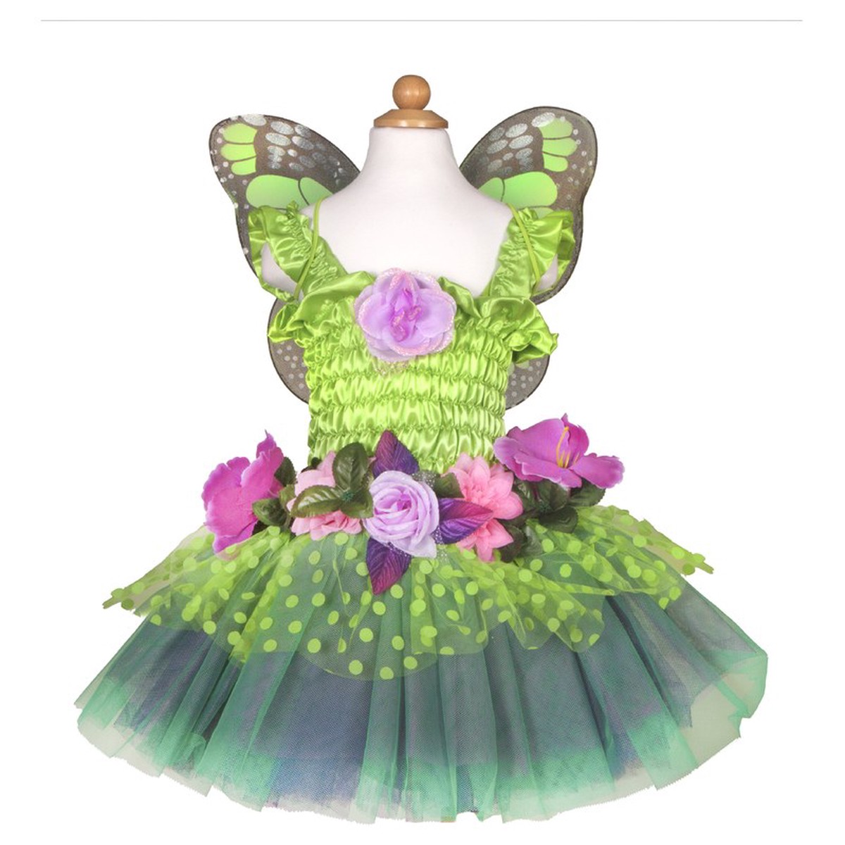 Great Pretenders Costume Green Fairy Blooms Deluxe Dress with Wings