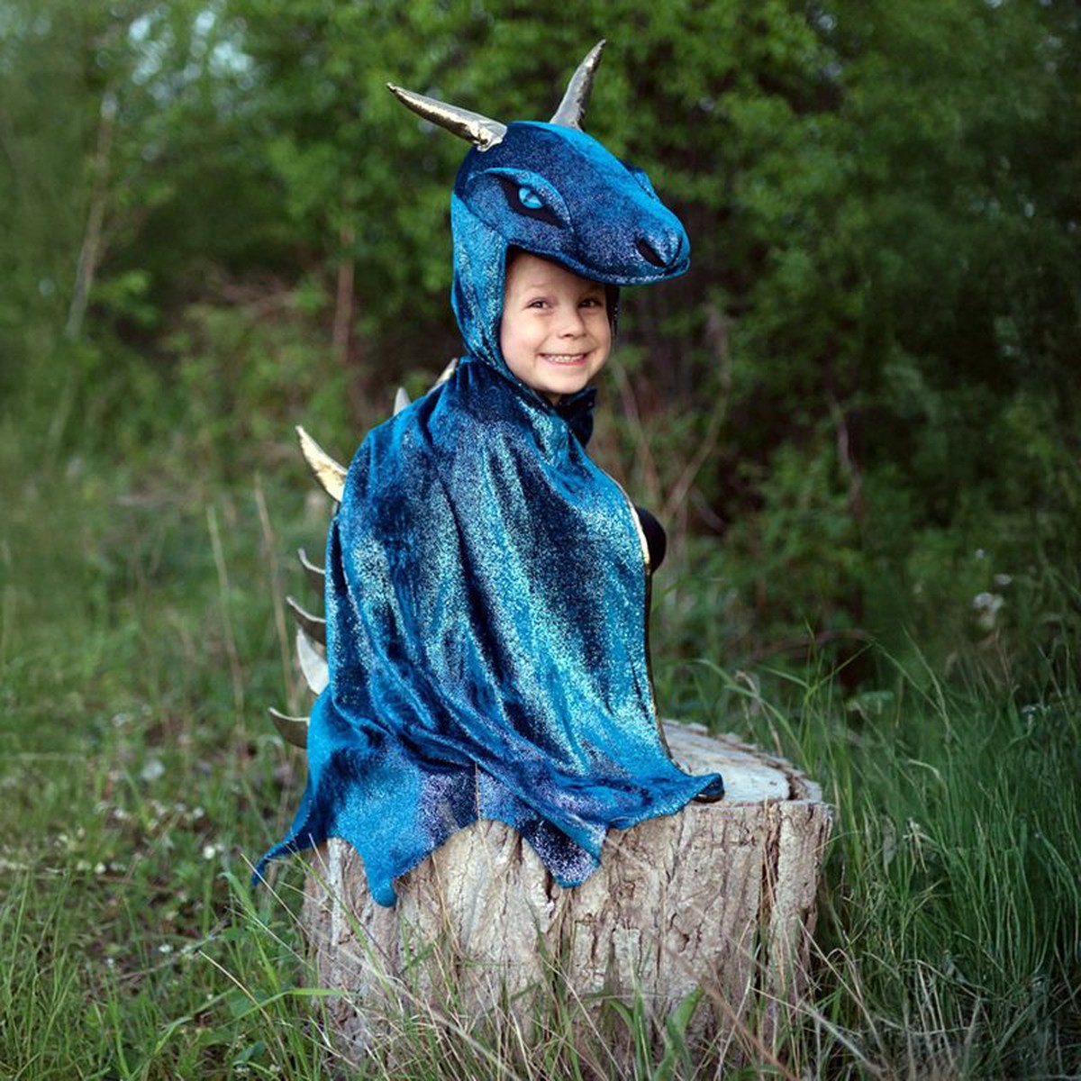 Great Pretenders Teal & Gold Starry Night Dragon Costume