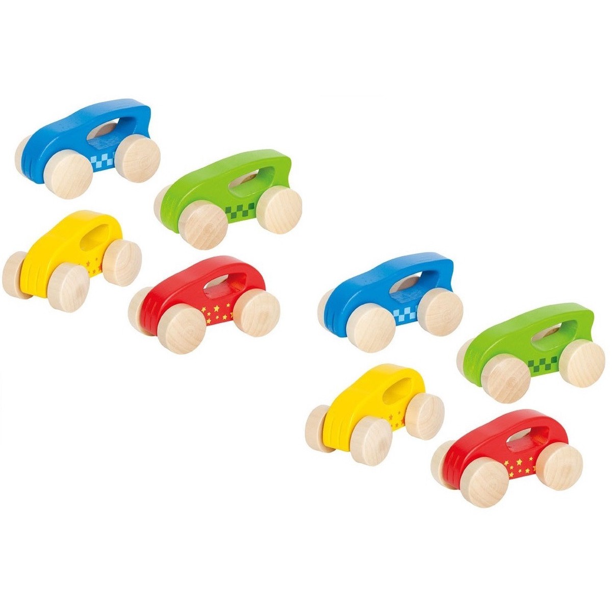 Hape Little Auto Car Set – 8pc Mini Wooden Car Set
