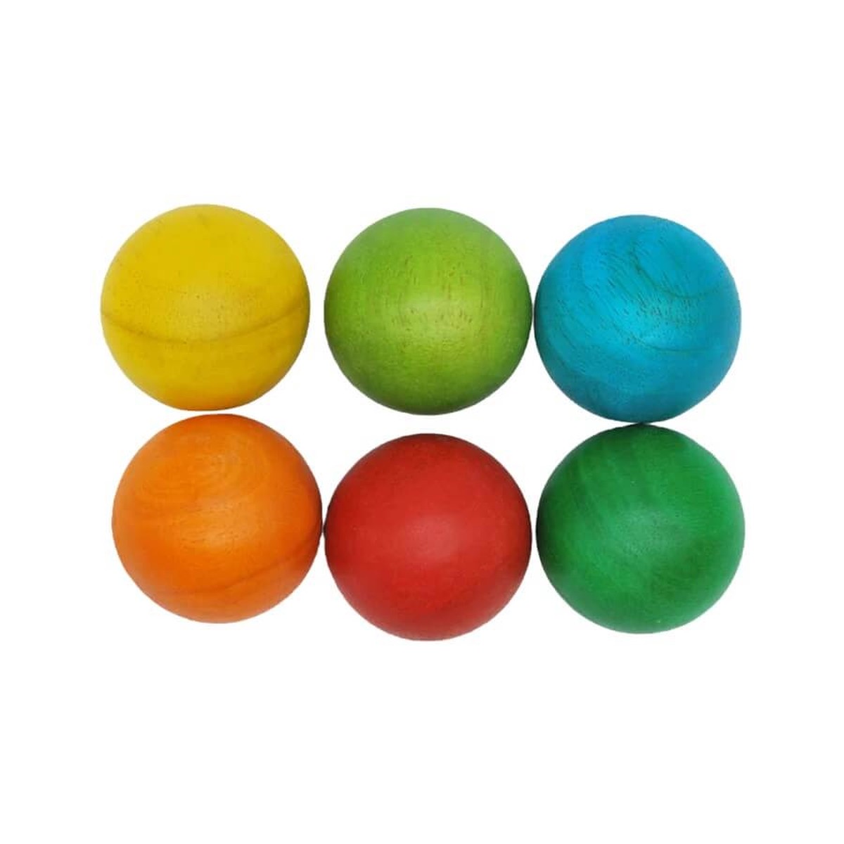 Qtoys 48mm Coloured Wooden Balls – Set of 6