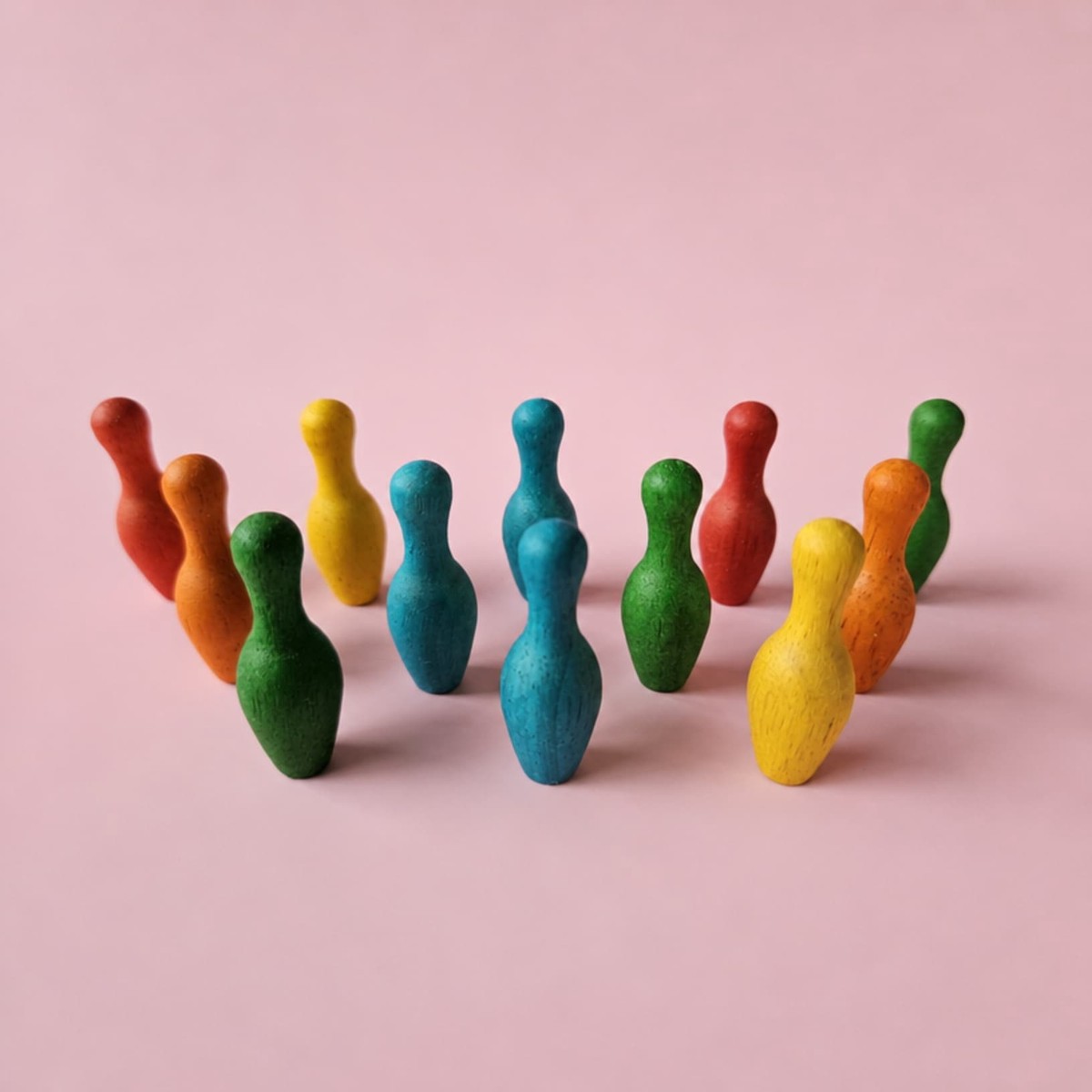 Qtoys Mini Wooden Bowling Balls Set of 50