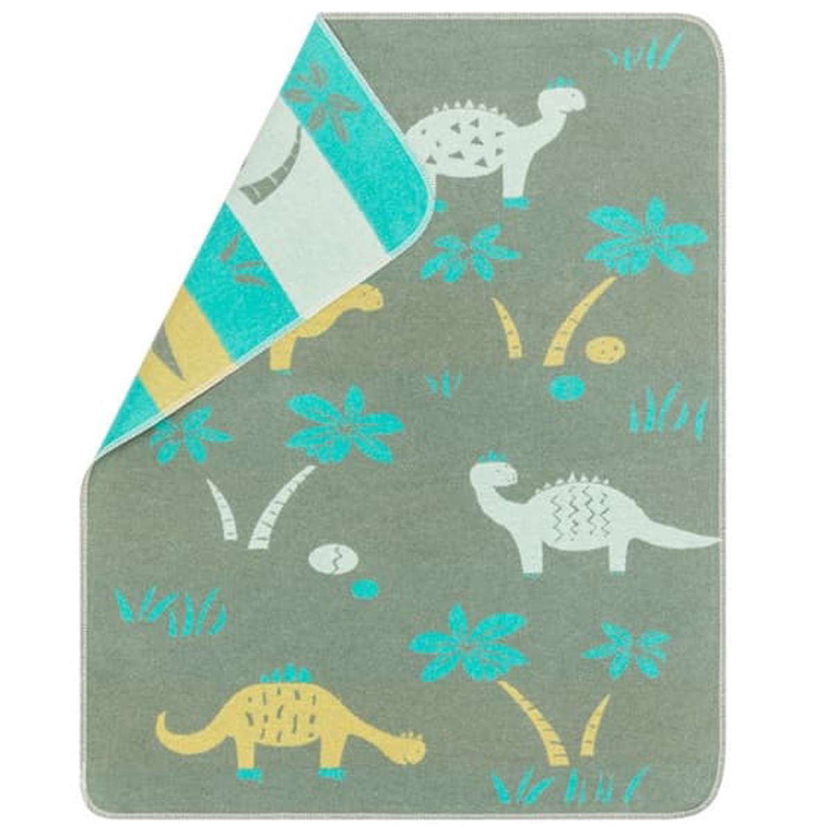 David Fussenegger Green Dino Juwel Bassinet Blanket