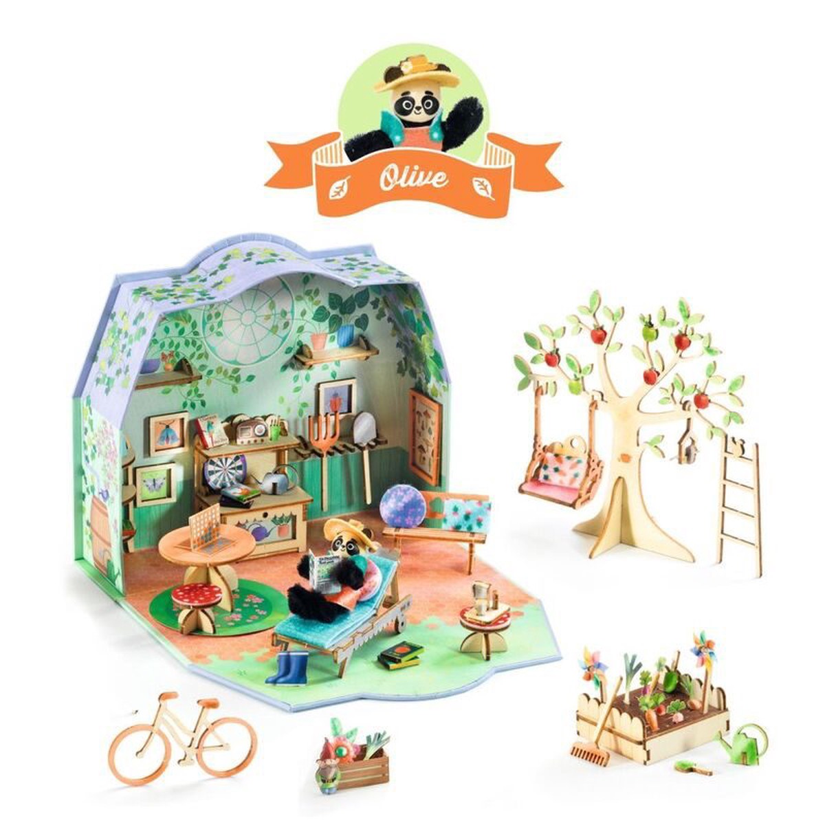 Djeco Olive Mi House Model-making Minature Home Kit