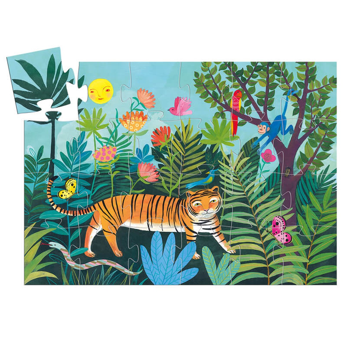 Djeco The Tiger’s Walk 24pc Silhouette Puzzle