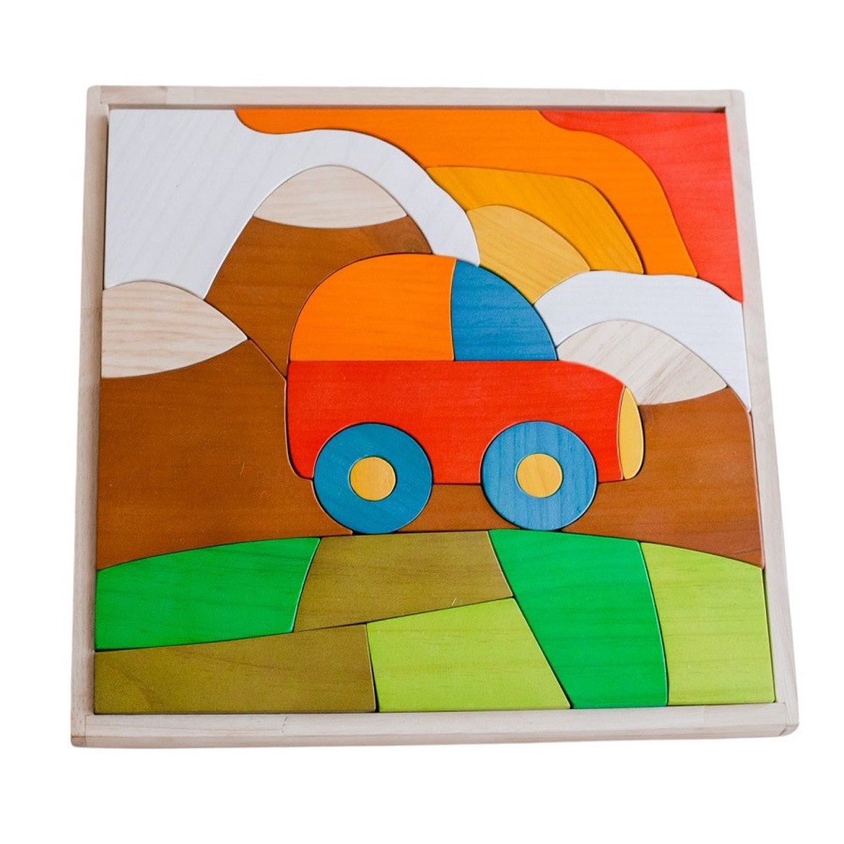 Qtoys Car Puzzle & Play Set