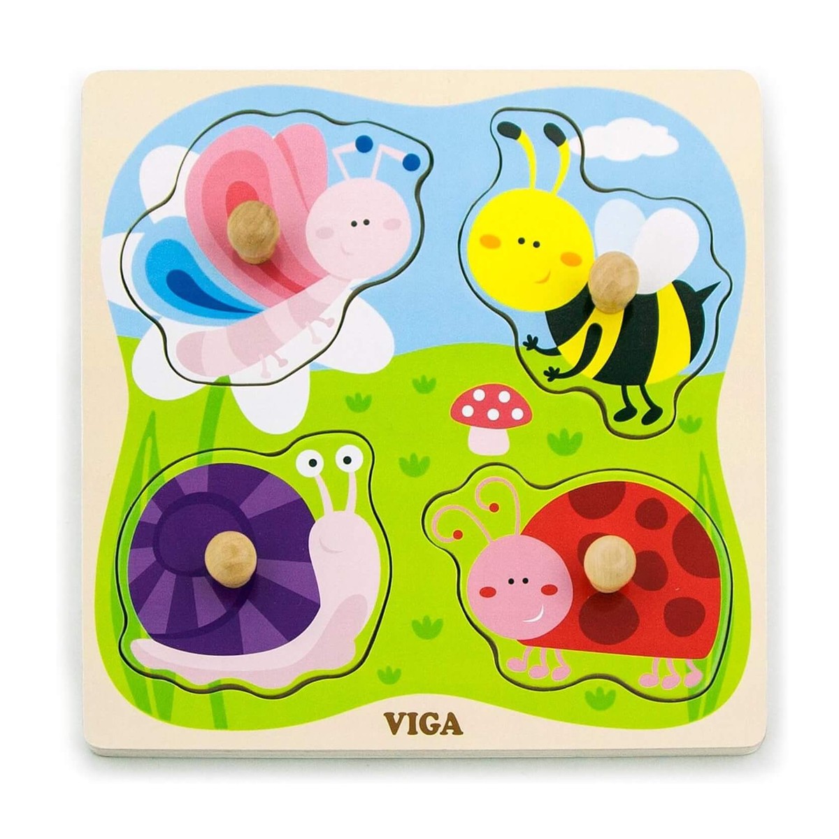 Viga Big Knob Puzzle – Insects