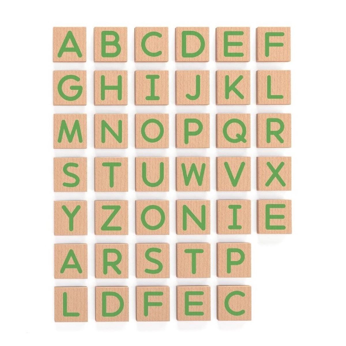 Viga Wooden Magnetic Alphabet Uppercase Letters 40pc Set