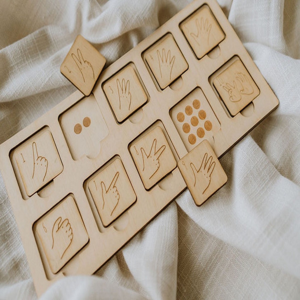 Auslan Maths Wooden Matching Board
