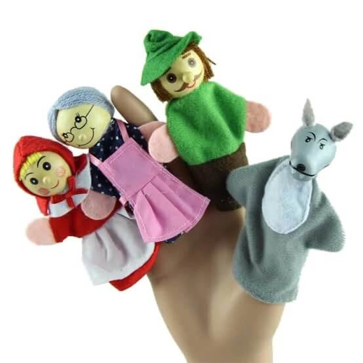 Fun Factory Wooden Finger Puppets – Little Red Riding Hood