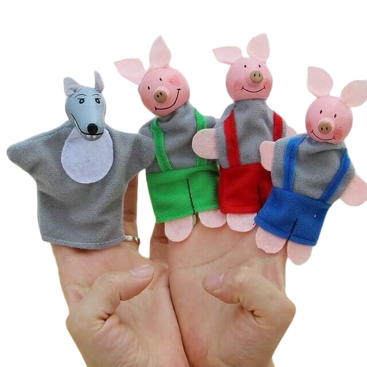 Fun Factory Wooden Finger Puppets – Three Little Pigs